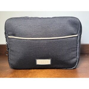 New Gucci Beauty Black Tan Pouch Clutch Toiletry Makeup Bag